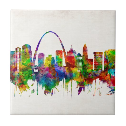 St. Louis Missouri Skyline Tegeltje (Voorkant)