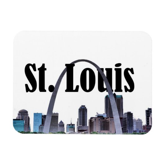 St. Louis Missouri Skyline w / St. Louis in the Sk Magneet (Horizontaal)