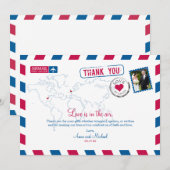 St. Louis Missouri & UK Luchtpost Huwelijk Bedankt Kaart (Voorkant / Achterkant)