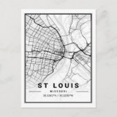 St Louis Missouri USA Travel City Map Briefkaart (Voorkant)