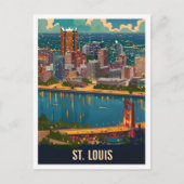 St Louis Missouri USA Vintage Travel Illustratie Briefkaart (Voorkant)