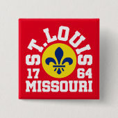 St. Louis, Missouri Vierkante Button 5,1 Cm (Voorkant)