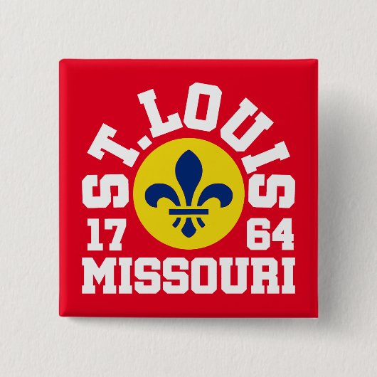 St. Louis, Missouri Vierkante Button 5,1 Cm (Voorkant)