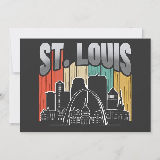 St. Louis Missouri Vintage Kaart (Voorkant)
