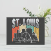 St. Louis Missouri Vintage Kaart (Staand voorkant)