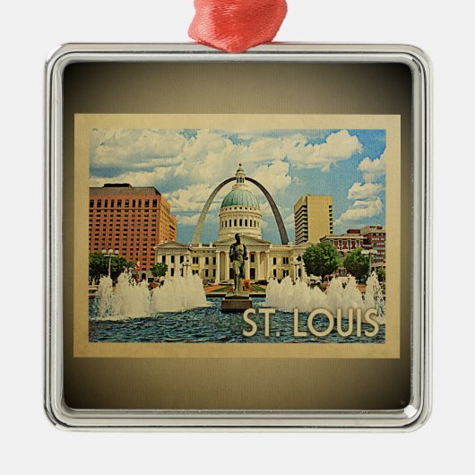St Louis Missouri Vintage Travel Ornament (Voorkant)