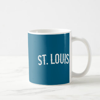 St louis missouri witte vervaagde tekst vintage koffiemok