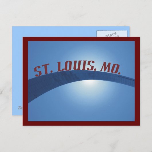 St. Louis, MO Arch Briefkaart (Voorkant / Achterkant)