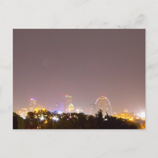 St. Louis, MO bij nacht Briefkaart (Voorkant)