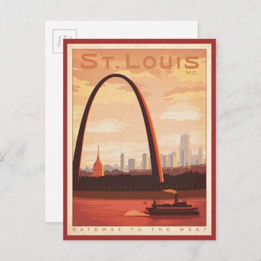 St. Louis, MO Briefkaart (Voorkant / Achterkant)