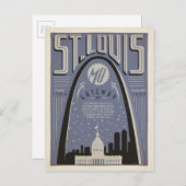 St. Louis, MO - Gateway City Briefkaart (Voorkant / Achterkant)