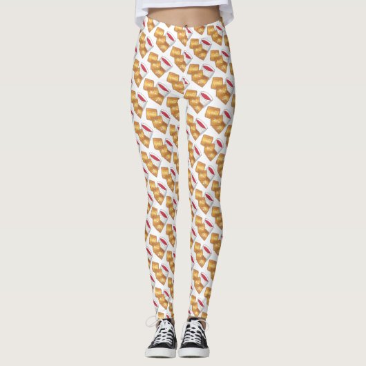 St. Louis MO Missouri Toasted Fried Ravioli Food Leggings (Voorkant)