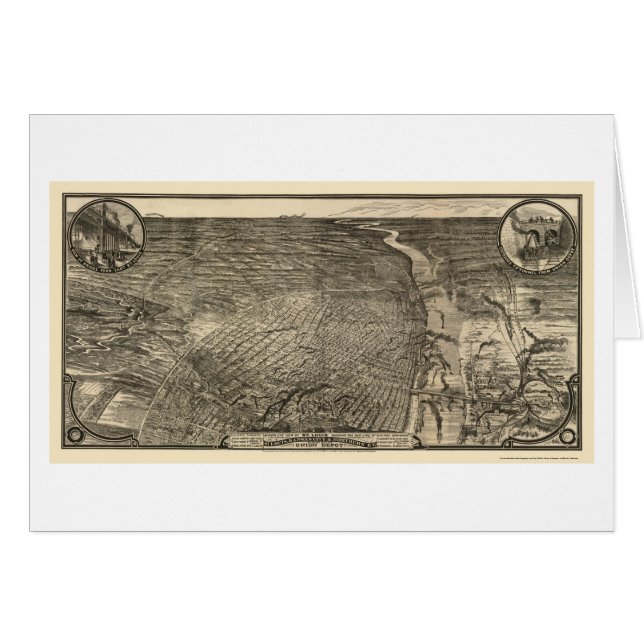 St. Louis, MO Panoramic Map - 1876 (Voorkant Horizontaal)