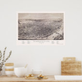 St. Louis, MO Panoramic Map - 1894 Poster (Keuken)