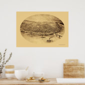 St. Louis, MO Panoramic Map - 1897 Poster (Keuken)