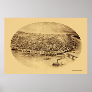 St. Louis, MO Panoramic Map - 1897 Poster