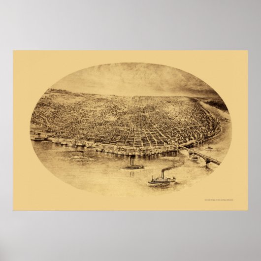 St. Louis, MO Panoramic Map - 1897 Poster (Voorkant)