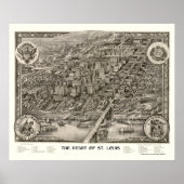 St. Louis, MO Panoramic Map - 1907 Poster (Voorkant)