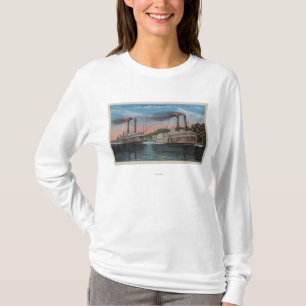 St. Louis, MO - Uitzicht van Natchez en Robert E.  T-shirt
