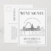 St. Louis Modern Deco | Adres Gewijzigd Aankondigingskaart (Voorkant / Achterkant)