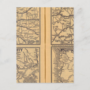 St. Louis, New Orleans, Dallas Fort Worth, Portlan Briefkaart