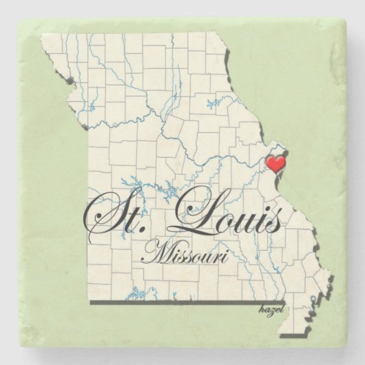 St. Louis Onderzetter, Saint Louis Onderzetters, Stenen Onderzetter (Voorkant)