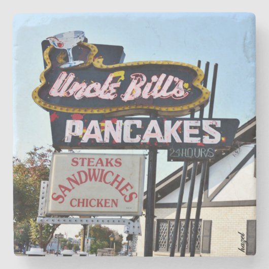 St.Louis, oom Bills Pancakes, Saint Louis-Onderzet Stenen Onderzetter (Voorkant)