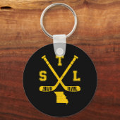 St. Louis Retro Grappige Hockey Sticks State Outil Sleutelhanger (Voorkant)