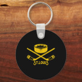St. Louis Retro ijshockey liefhebber sticks State  Sleutelhanger (Voorkant)