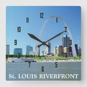 St. LOUIS RIVERFRONT Vierkante Klok