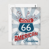 St Louis Route 66  Amerika Missouri Briefkaart (Voorkant / Achterkant)