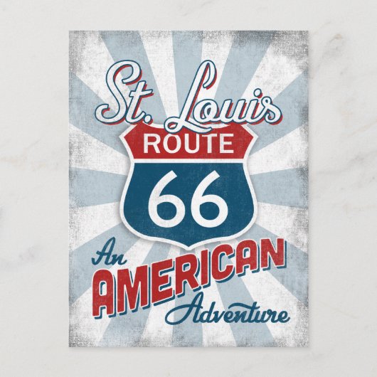 St Louis Route 66  Amerika Missouri Briefkaart (Voorkant)