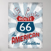 St Louis Route 66  Amerika Missouri Poster (Voorkant)
