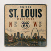St Louis Route 66 Boog Coördinaten Legpuzzel (Verticaal)