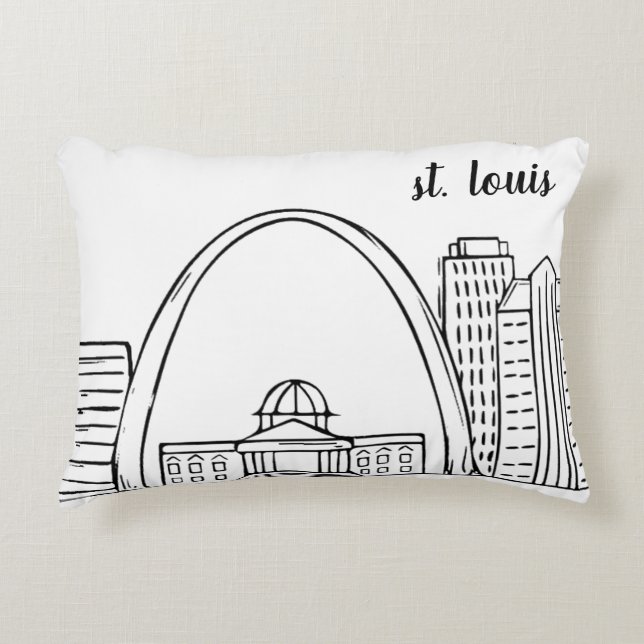 St. Louis Skyline Accent Kussen (Voorkant)