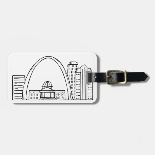 St. Louis Skyline Bagagelabel (Voorkant horizontaal)