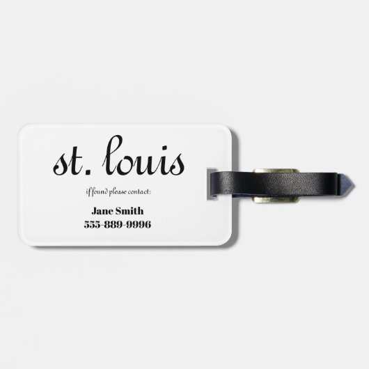 St. Louis Skyline Bagagelabel (Achterkant horizontaal)