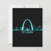 St Louis Skyline Bedankkaart (Voorkant)