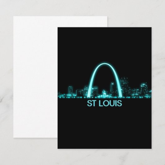 St Louis Skyline Bedankkaart (Voorkant / Achterkant)
