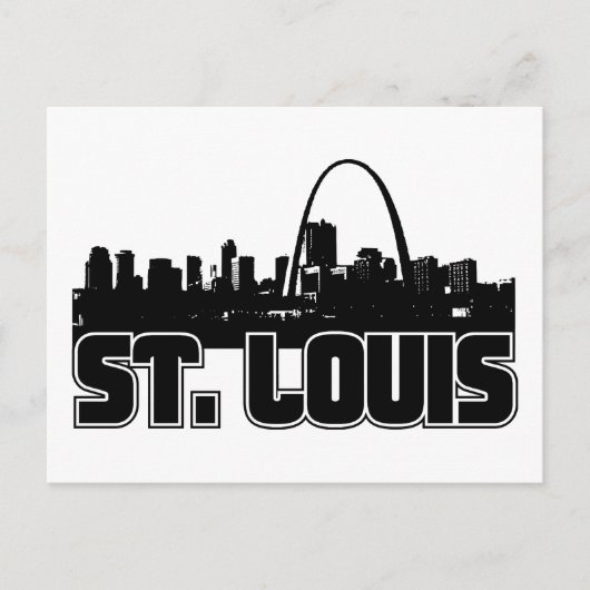 St Louis Skyline Briefkaart (Voorkant)