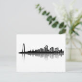 St. Louis Skyline Briefkaart (b/w) (Staand voorkant)
