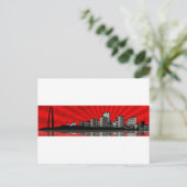 St. Louis Skyline Briefkaart (rood) (Staand voorkant)