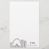 St. Louis Skyline Briefpapier (Voorkant)