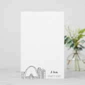 St. Louis Skyline Briefpapier (Staand voorkant)