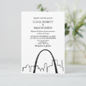 St. Louis Skyline CityScape Uitnodiging voor een b (Staand voorkant)