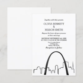 St. Louis Skyline CityScape Uitnodiging voor een b