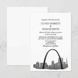 St. Louis Skyline CityScape Uitnodiging voor een b