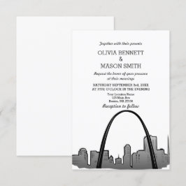 St. Louis Skyline CityScape Uitnodiging voor een b
