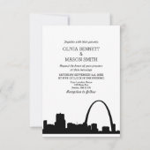 St Louis Skyline Cityscape Wedding Invitation Kaart (Voorkant)