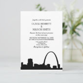 St Louis Skyline Cityscape Wedding Invitation Kaart (Staand voorkant)